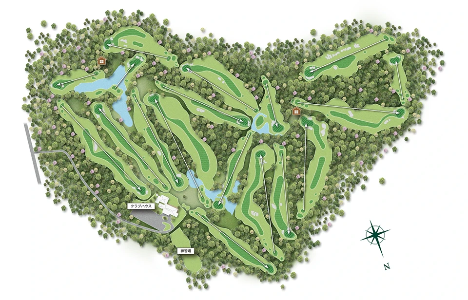 小原カントリークラブ コースマップ